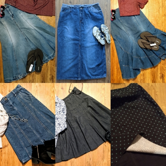 various Dresses & Skirts - Hard to find Jean Skirts